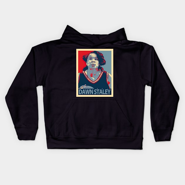 Dawn Staley Vintage Kids Hoodie by ThomaneJohnson